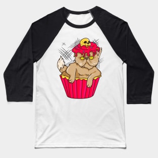 Gothic Cat Cupcake Funny Kitty And Kitten Owner Gift Baseball T-Shirt